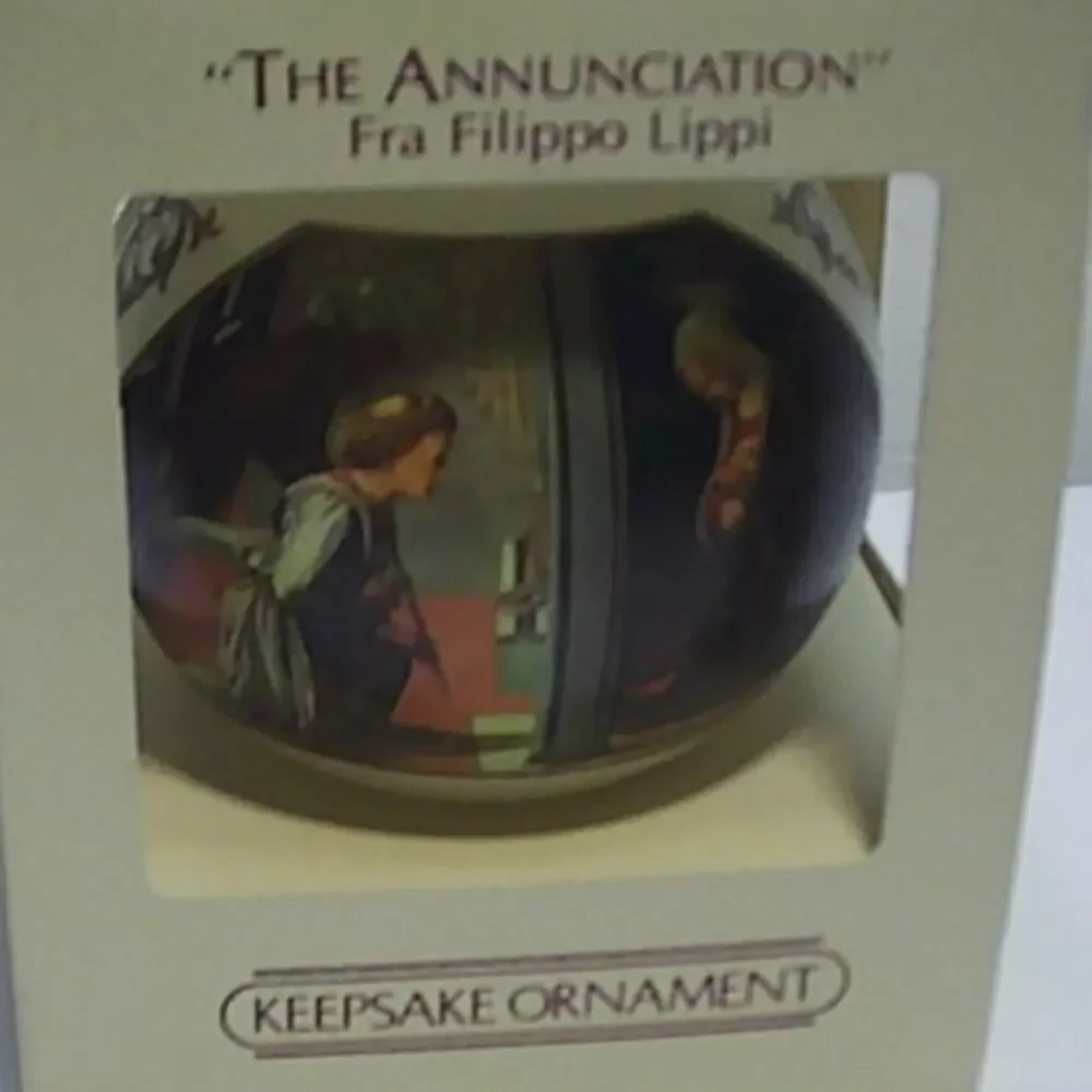 Hallmark Keepsake The Annunciation Fra Filippo Lippi Glass Ball Ornament 1983